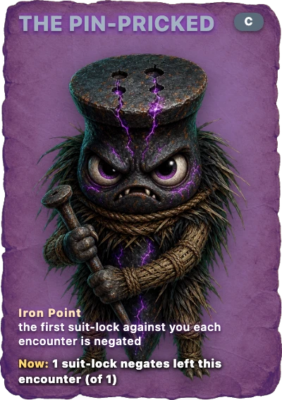 The Pin-Pricked spirit card